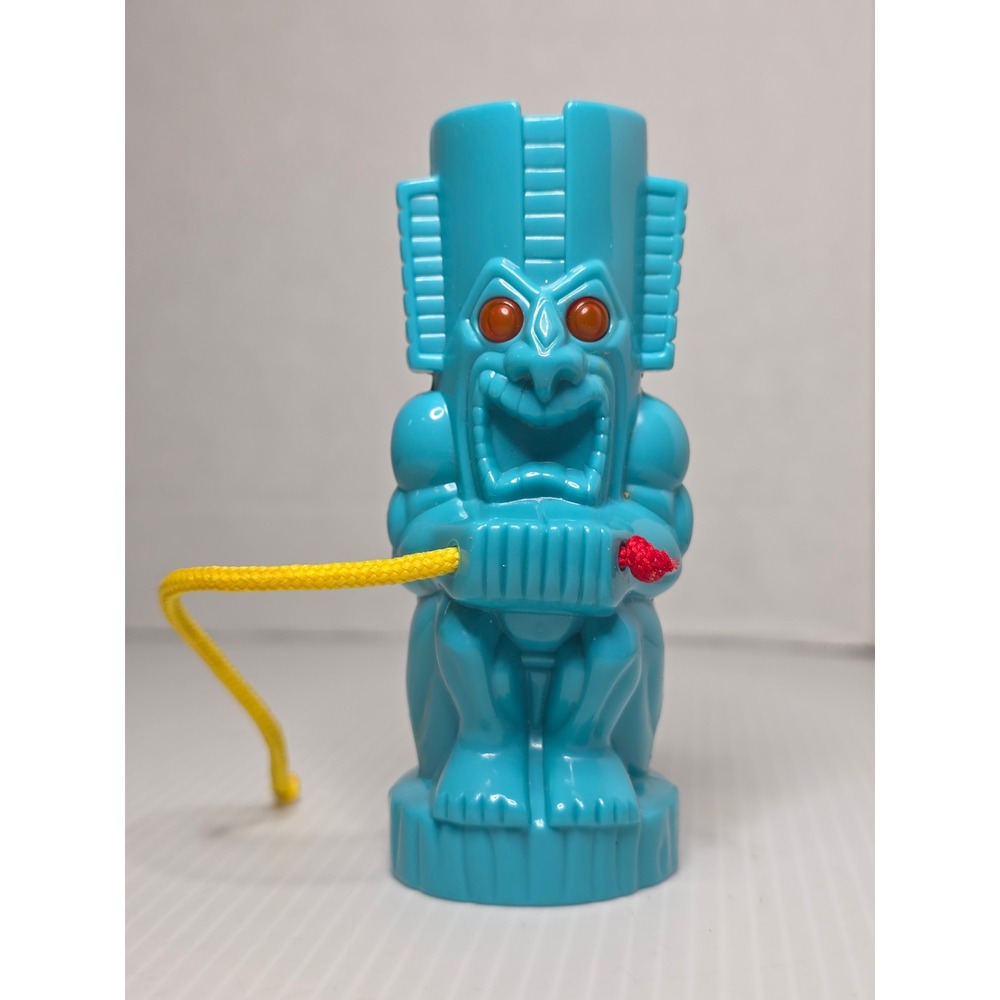 LJN Tiki God Toy Small Blue Excellent Vintage Pull‎ String Figure
